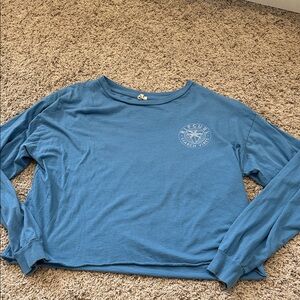 Women’s Rip Curl search vibes blue long sleeve crop shirt size small